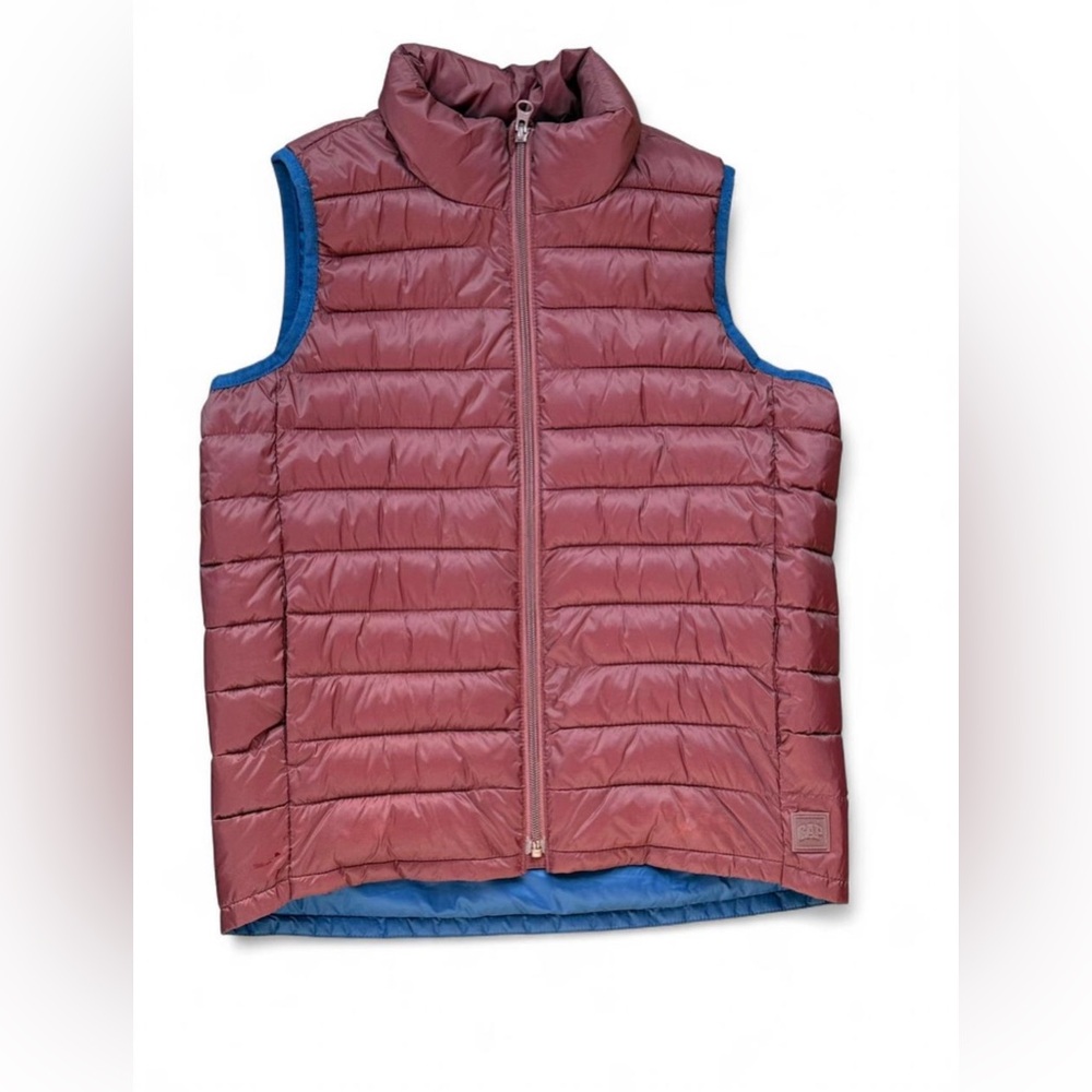 GAP Kids Burgundy and blue puffer vest
Size M